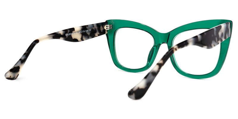 Escobar - Square Green Eyeglasses - 3