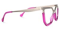 Leeza - Geometric Pink Eyeglasses - 4