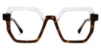 Mixon - Square Tortoise Eyeglasses | Vooglam Angle View