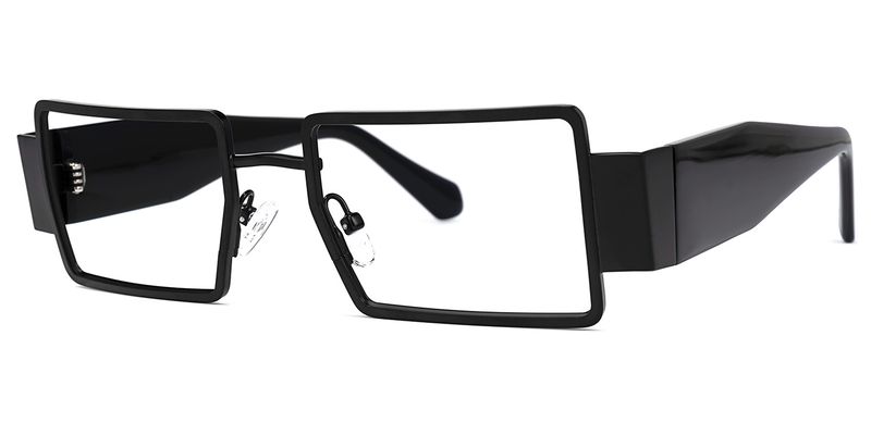 Anitta - Rectangle Black Eyeglasses