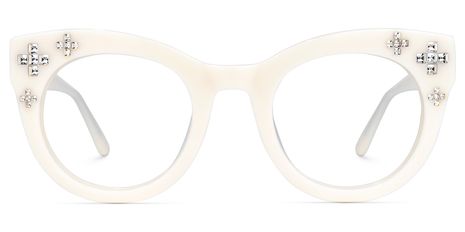 Dembo - Round White Eyeglasses
