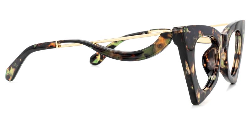 Tiny - Cat Eye Floral Eyeglasses - 4
