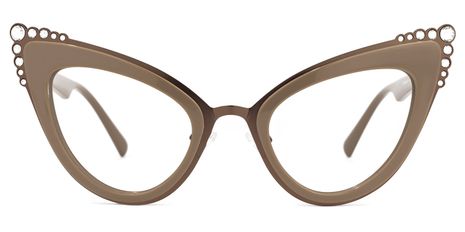Magdaleno - Cat Eye Brown Eyeglasses