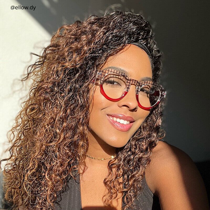 Annaisha - Round Red Eyeglasses - 7