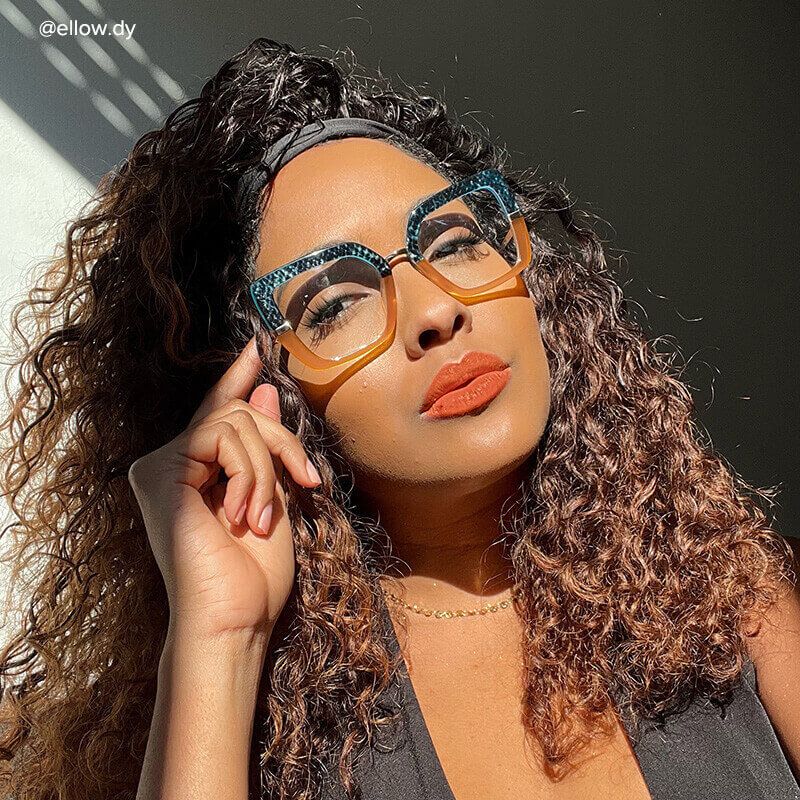 Shavan - Square Blue/Black Eyeglasses - 6