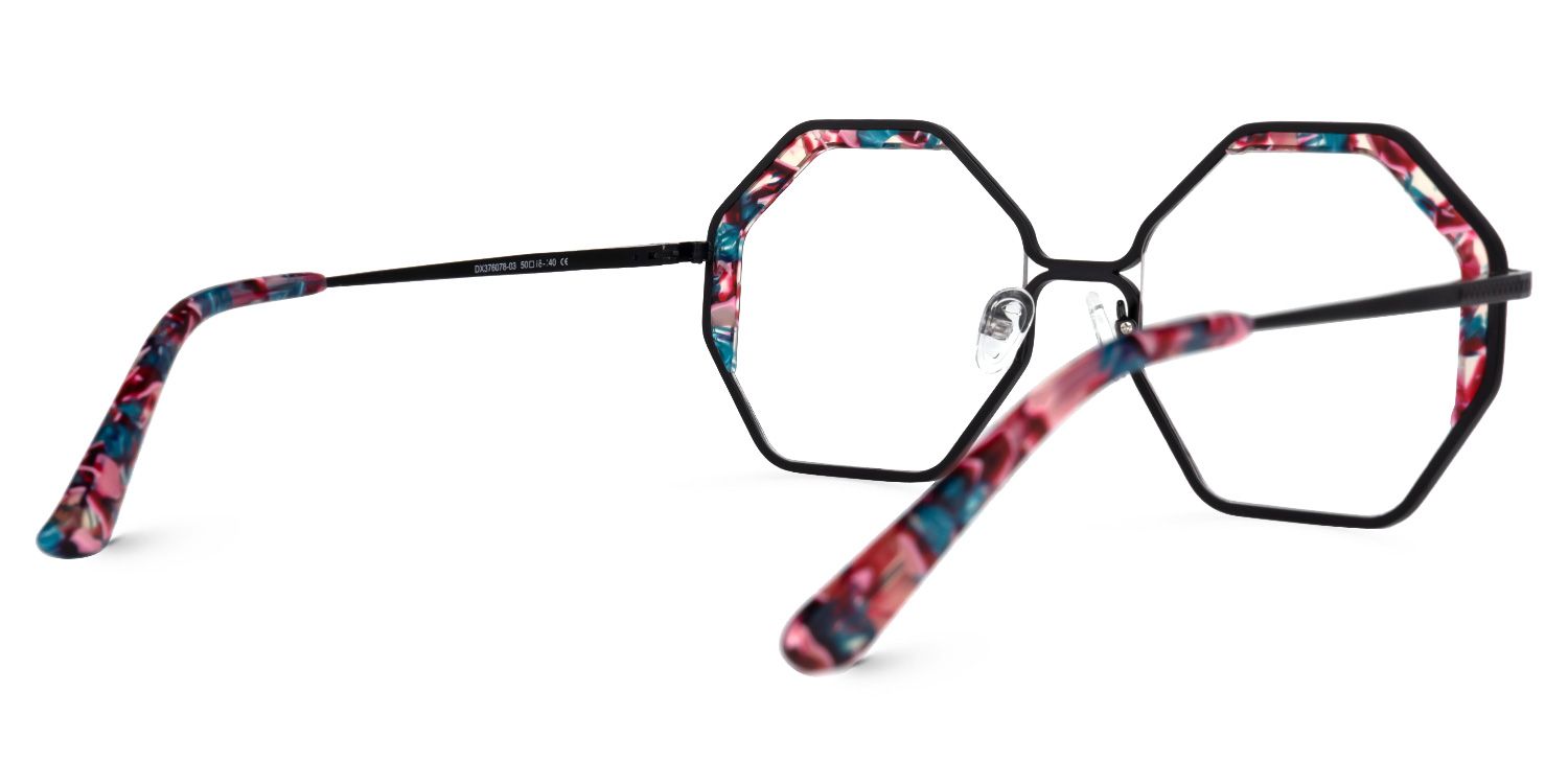 Scotto - Geometric Floral Eyeglasses | Vooglam Side View