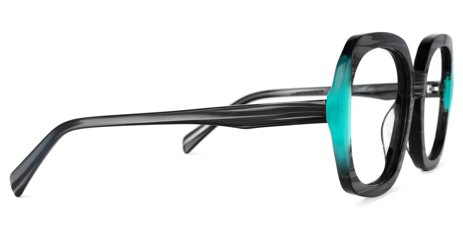 Square Turquoise Eyeglasses - 4