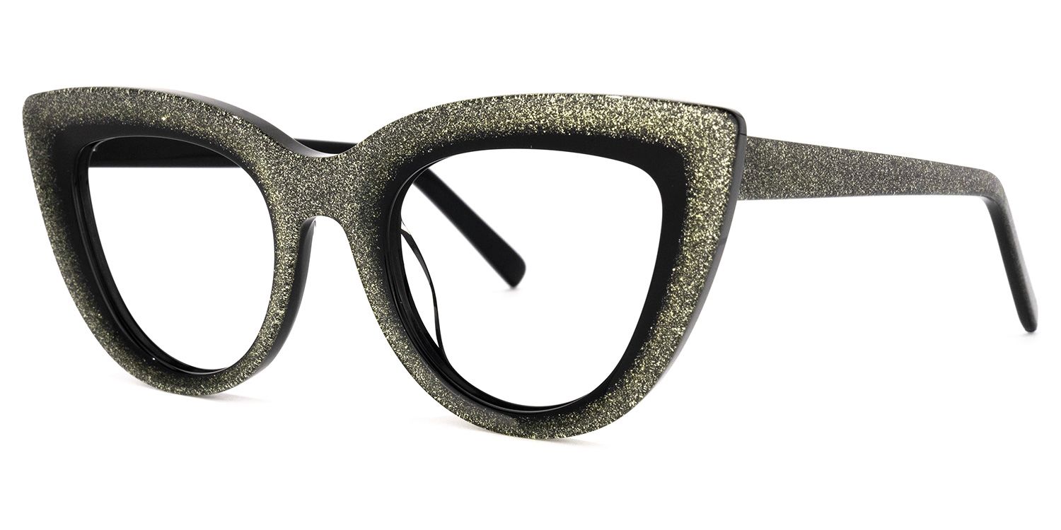 Cat Eye Black Eyeglasses | Vooglam.com Front View