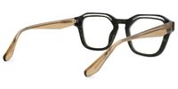 Square Grey Eyeglasses | Vooglam.com Side View