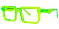 Cassiel - Rectangle Green Eyeglasses - 2