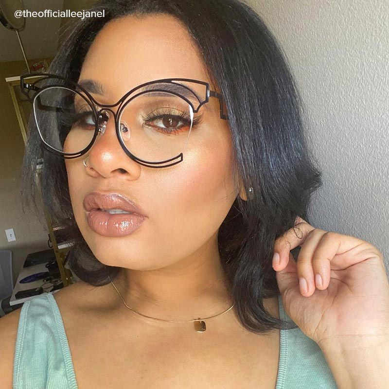 Maggie - Cat Eye Black Eyeglasses - 8