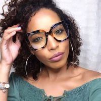 Adrienne - Square Blue Floral Eyeglasses - 7