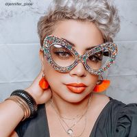 Staci - Cat Eye Multicolor Glitter Eyeglasses - 8