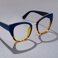 Hoda - Cat Eye Blue/Tortoise Eyeglasses | Vooglam On Model