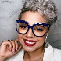 Fredia - Square Dark/Blue Eyeglasses - 8