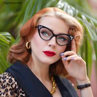 Emmie - Cat Eye Black Glasses - 8