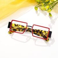 Anitta - Rectangle Red Eyeglasses | Vooglam On Model 1