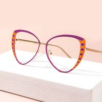 Tristan - Geometric Purple Eyeglasses | Vooglam On Model