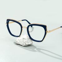 Lobato - Square Blue Eyeglasses | Vooglam On Model