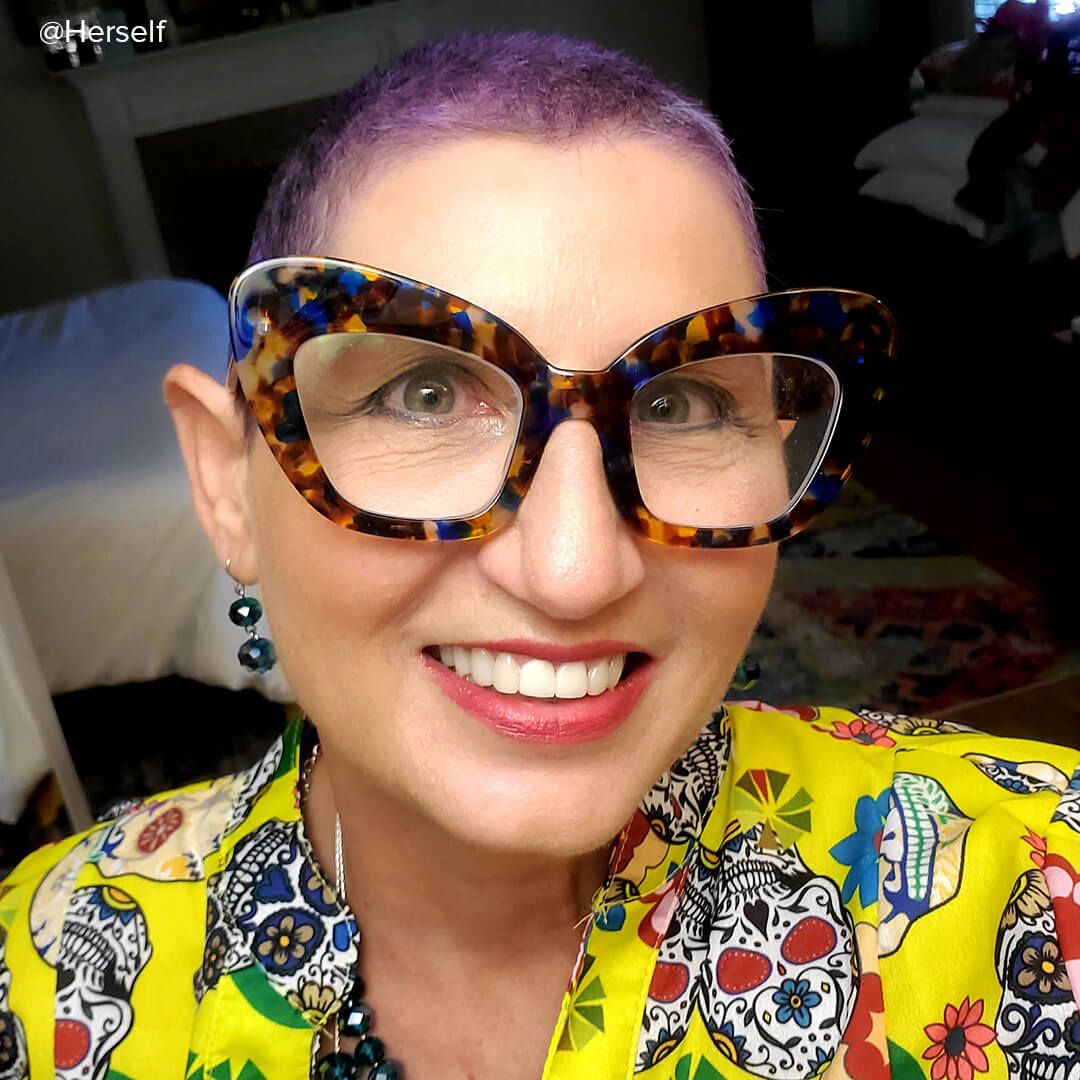 Zuzanna - Cat Eye Blue/Orange Eyeglasses - 6