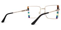 Denzel - Square Multicolor Eyeglasses | Vooglam Side View