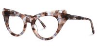 Debra - Cat Eye Pattern Eyeglasses | Vooglam Front View