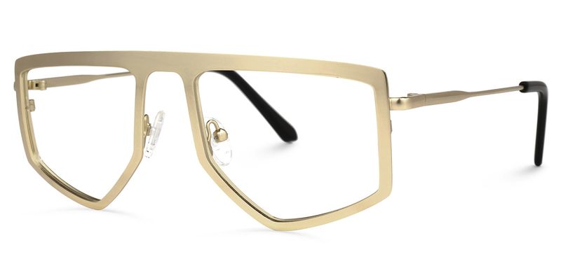 Lopez - Aviator Gold Eyeglasses - 2