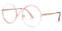 Manley - Round Pink Eyeglasses | Vooglam Front View
