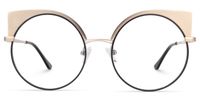 Cat Eye Gold Eyeglasses | Vooglam.com Angle View