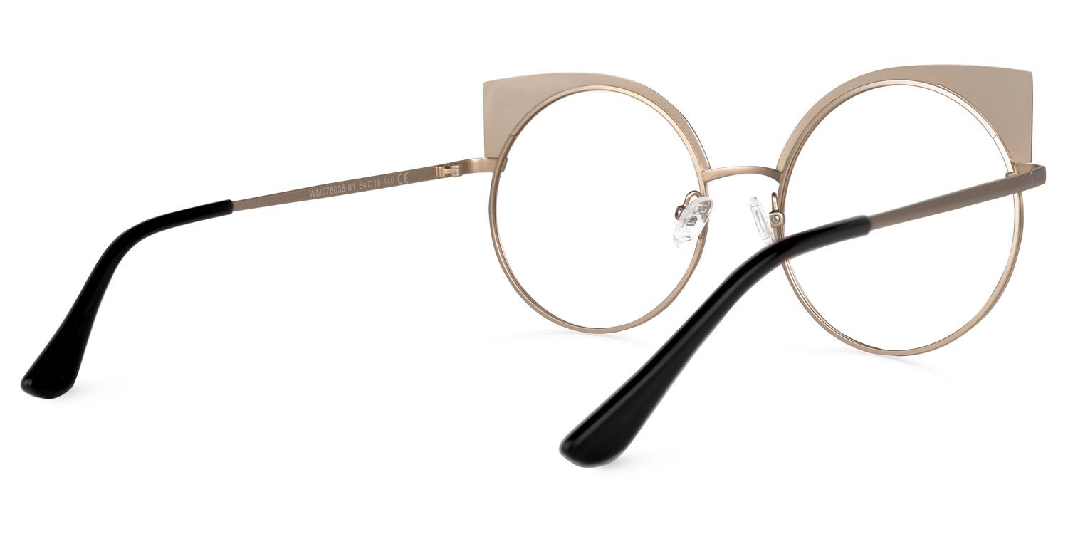 Contreras - Cat Eye Gold Eyeglasses product detail 3