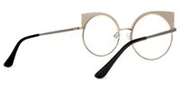 Cat Eye Gold Eyeglasses | Vooglam.com Side View