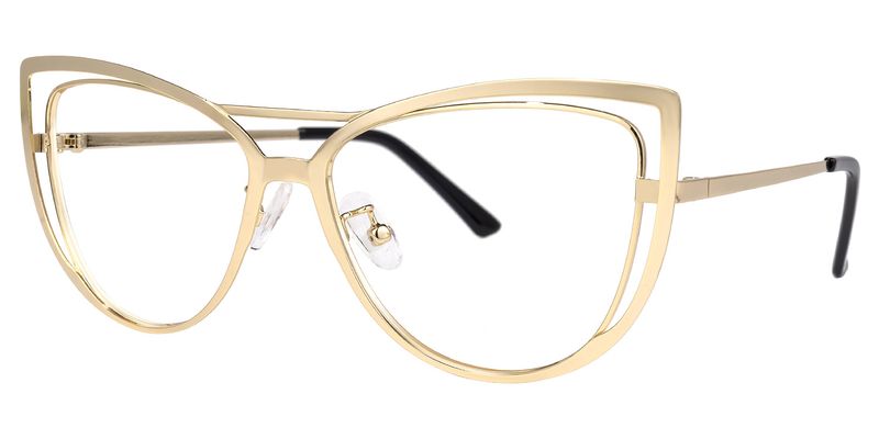 Roselyn - Cat Eye Gold Eyeglasses