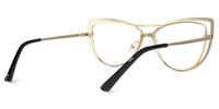 Roselyn - Cat Eye Gold Eyeglasses | Vooglam Side View