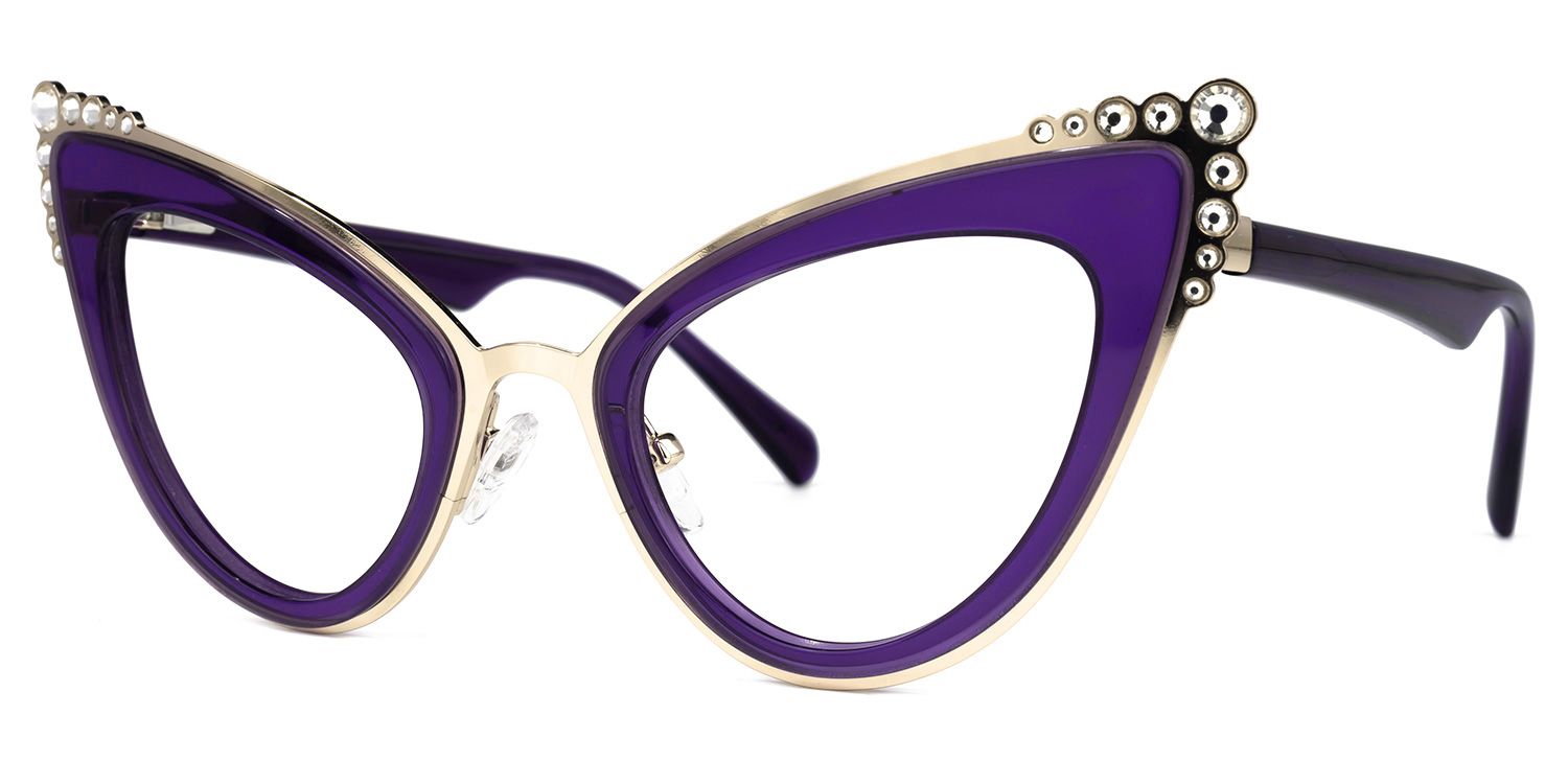 Magdaleno - Cat Eye Purple Eyeglasses - 2