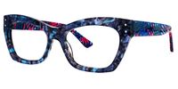 Melba - Rectangle Floral Eyeglasses - 2