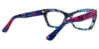 Rectangle Floral Eyeglasses | Vooglam.com Side View