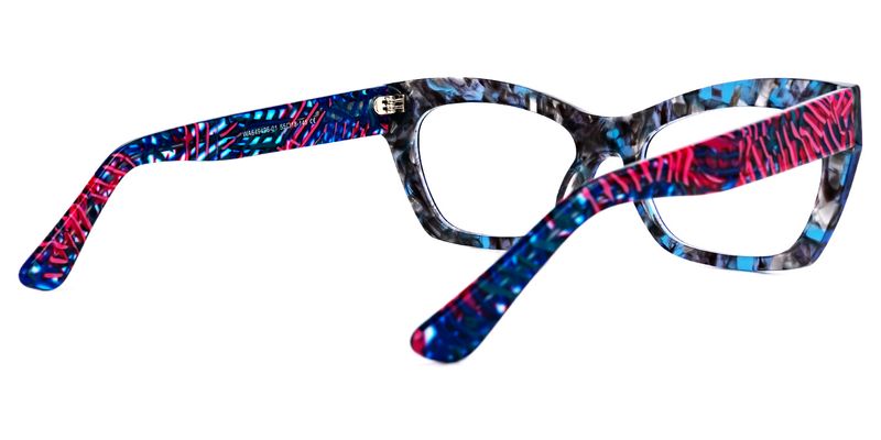 Melba - Rectangle Floral Eyeglasses - 3