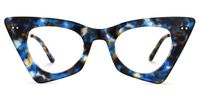 Gretchen - Geometric Blue/Black Eyeglasses