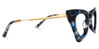 Gretchen - Geometric Blue/Black Eyeglasses | Vooglam 