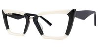 Petrie - Rectangle Two-tone Eyeglasses | Vooglam Front View
