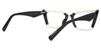 Petrie - Rectangle Two-tone Eyeglasses | Vooglam Side View