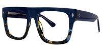 Huerta - Square Blue Eyeglasses - 2