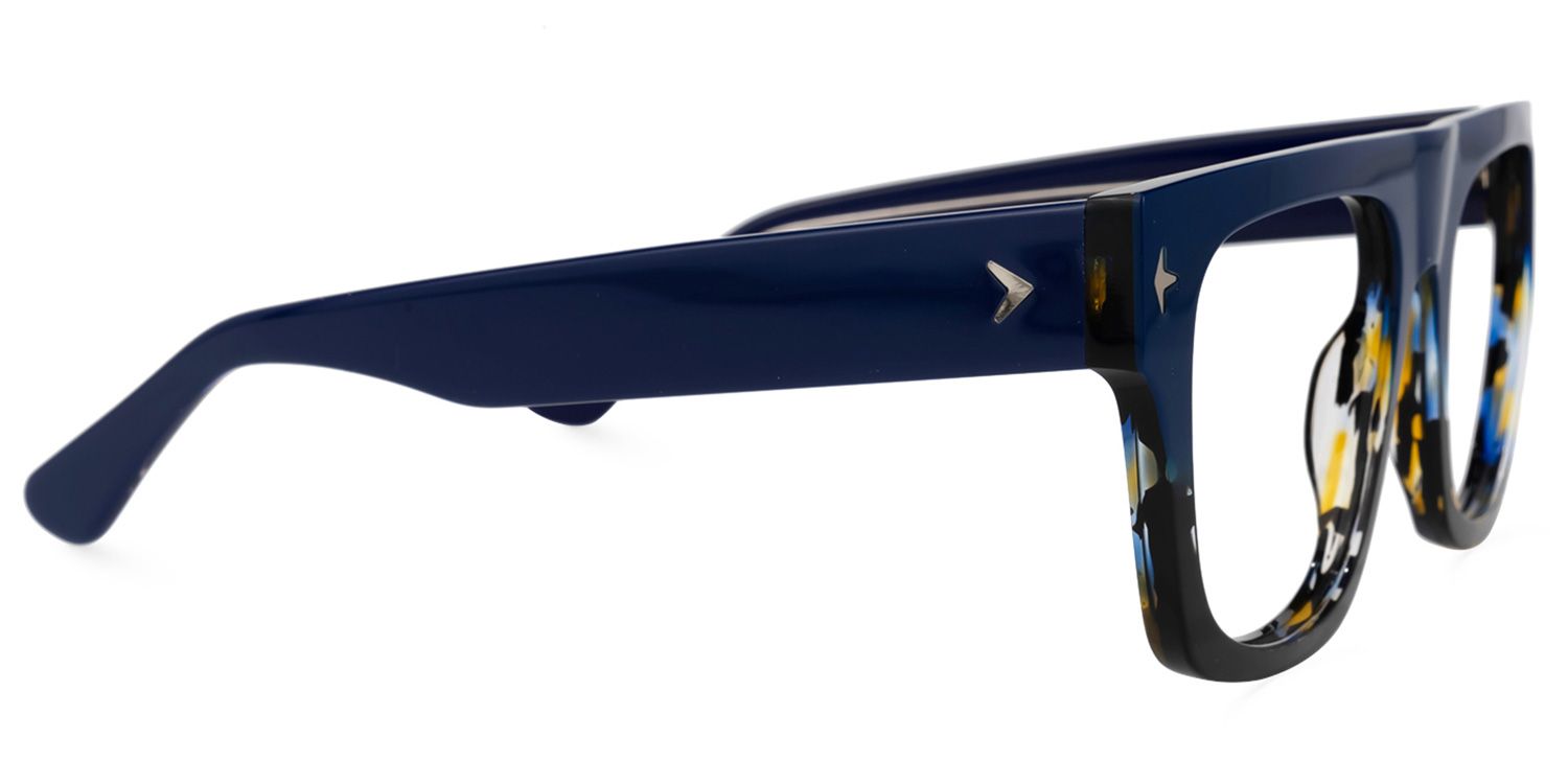 Huerta - Square Blue Eyeglasses product detail 4