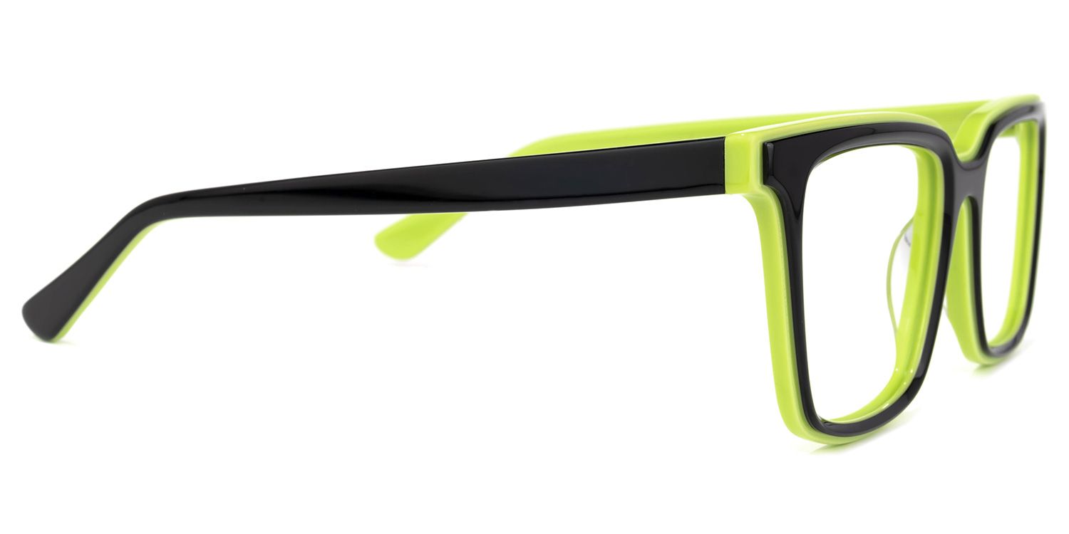 Chelsie - Rectangle Green Eyeglasses | Vooglam 4