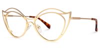 Hilleary - Geometric Gold Eyeglasses | Vooglam Front View
