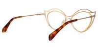 Hilleary - Geometric Gold Eyeglasses | Vooglam Side View