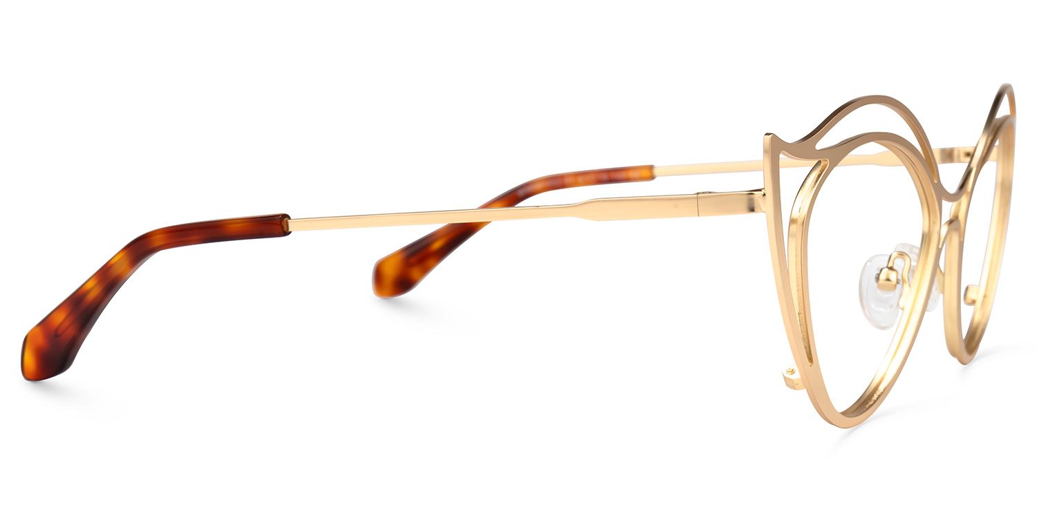 Hilleary - Geometric Gold Eyeglasses - 4