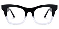 Stevens - Rectangle Two-tone Eyeglasses | Vooglam Angle View