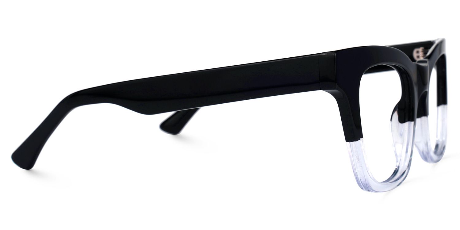 Stevens - Rectangle Two-tone Eyeglasses | Vooglam 4