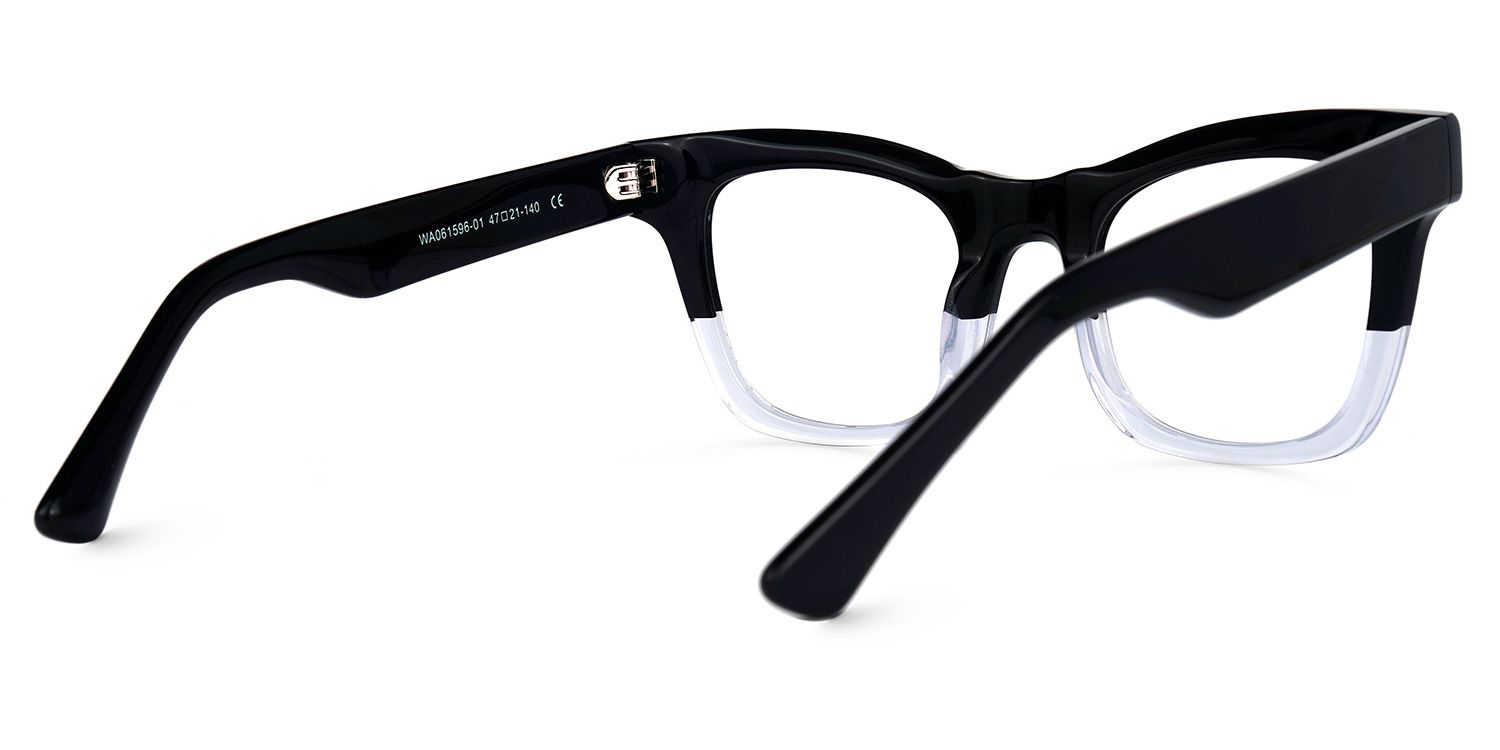Stevens - Rectangle Two-tone Eyeglasses | Vooglam Side View